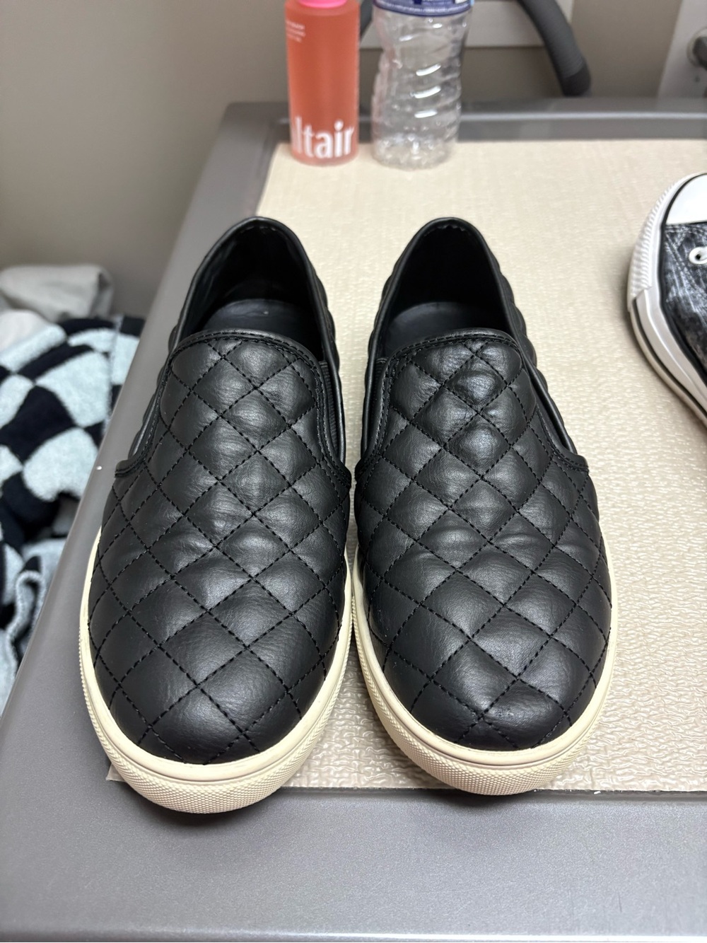 Women’s Steve Madden Quilted Black Slip-On Sneakers - Casual Comfort size 8.5